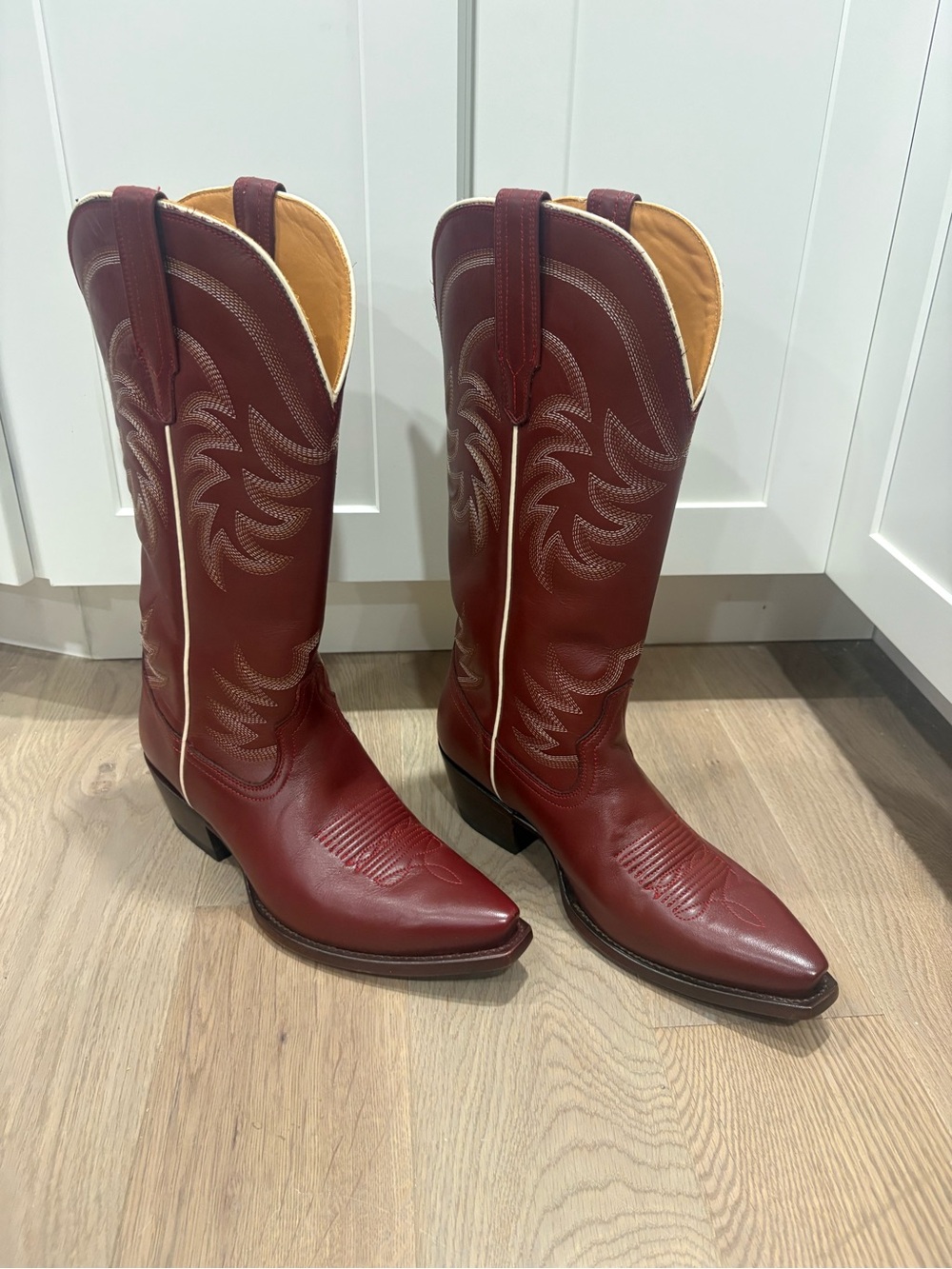 Tecovas The Annie Scarlet red Western Embroidered Boots size 9